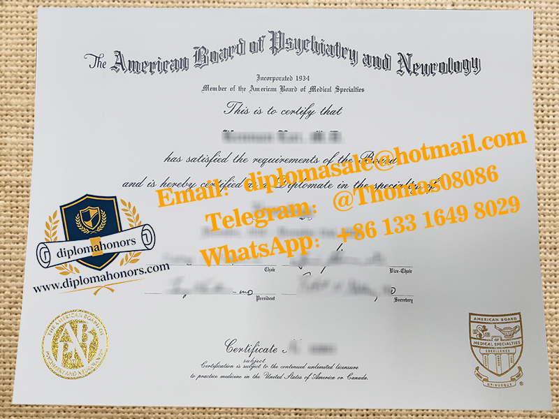 ABPN certificate