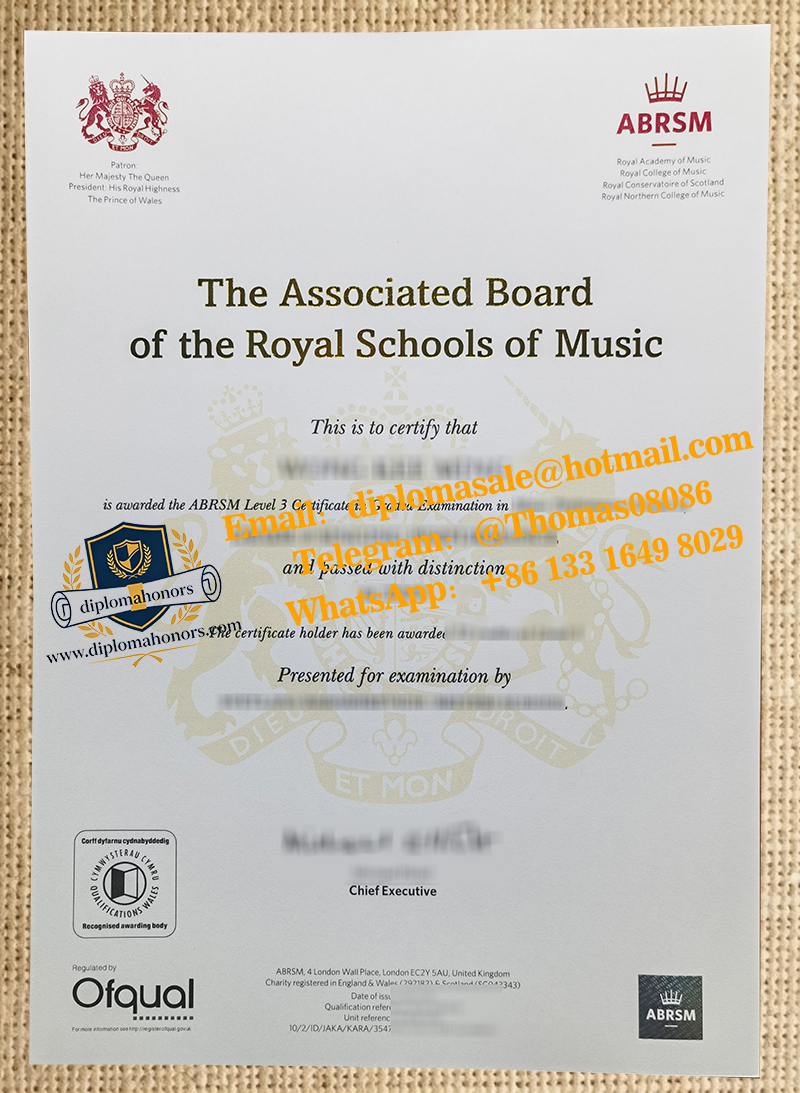 ABRSM certificate