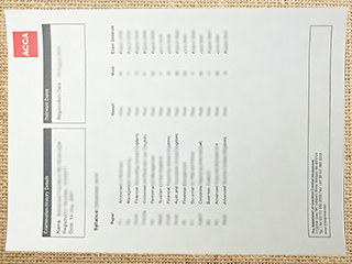 ACCA official transcript