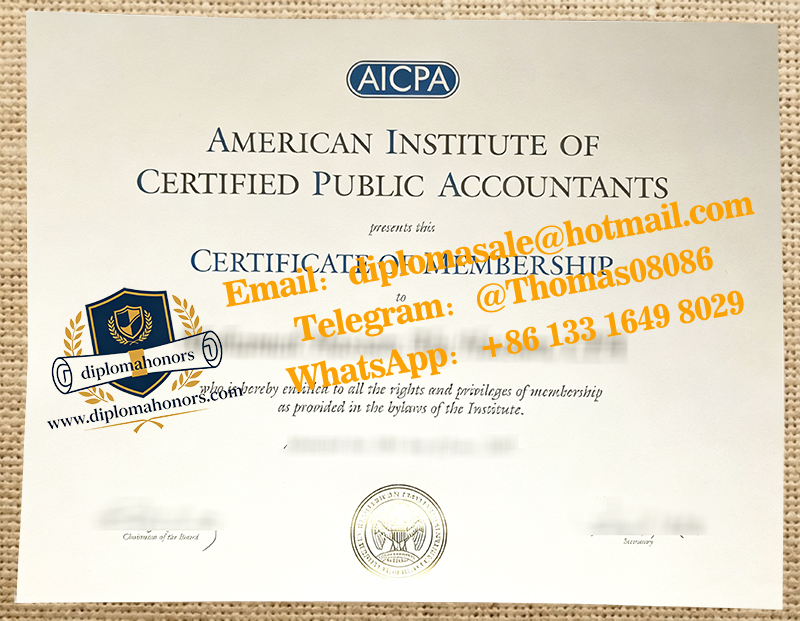 AICPA certificate