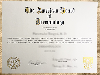 American Academy of Dermatology diploma