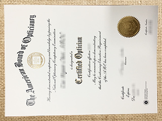American Board of Opticianry certification