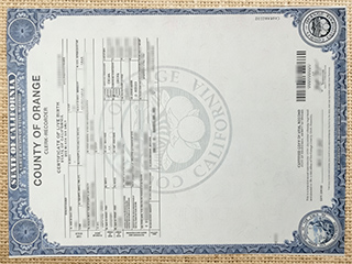 California Birth certification