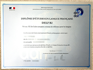 DELF B2 certificate