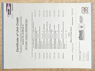 EAL certificate of Unit credit