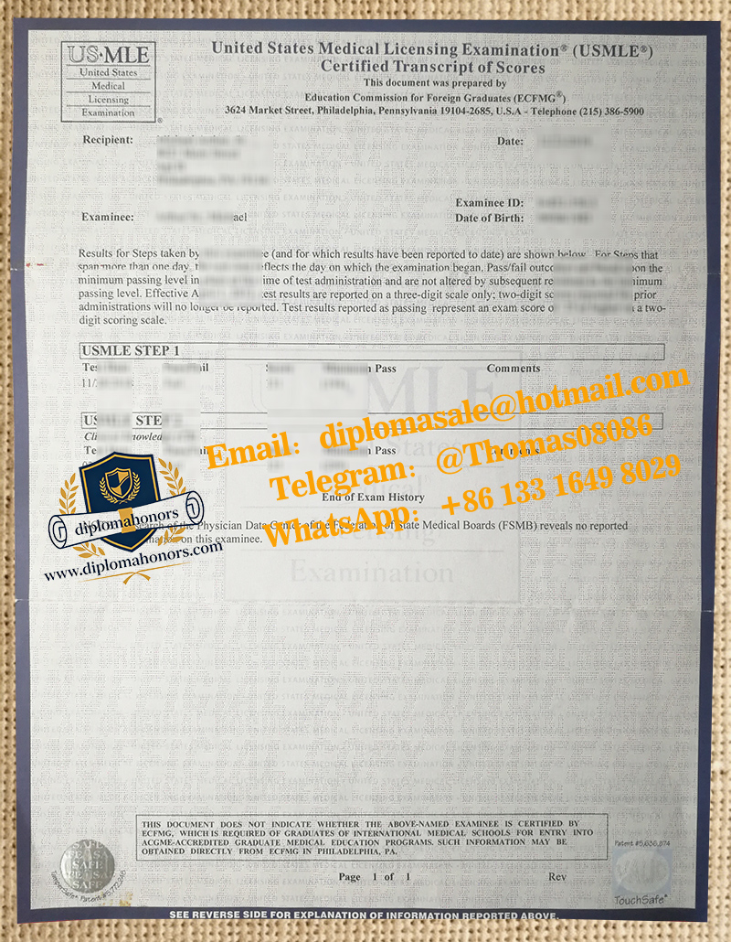 ECFMG transcript