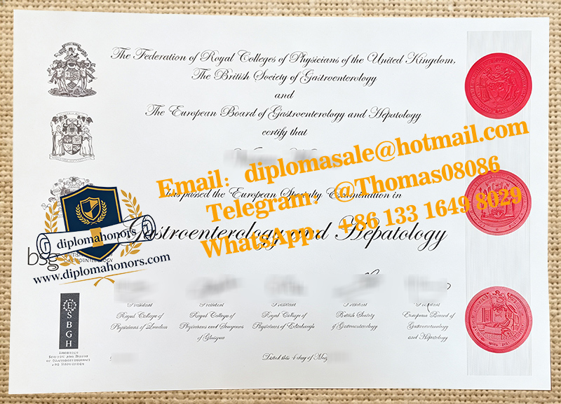 ESBGH Gastroenterology and Hepatology certificate