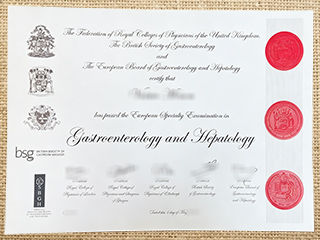 Gastroenterology and Hepatology certificate