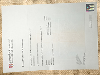 General Certificate of Education certificate