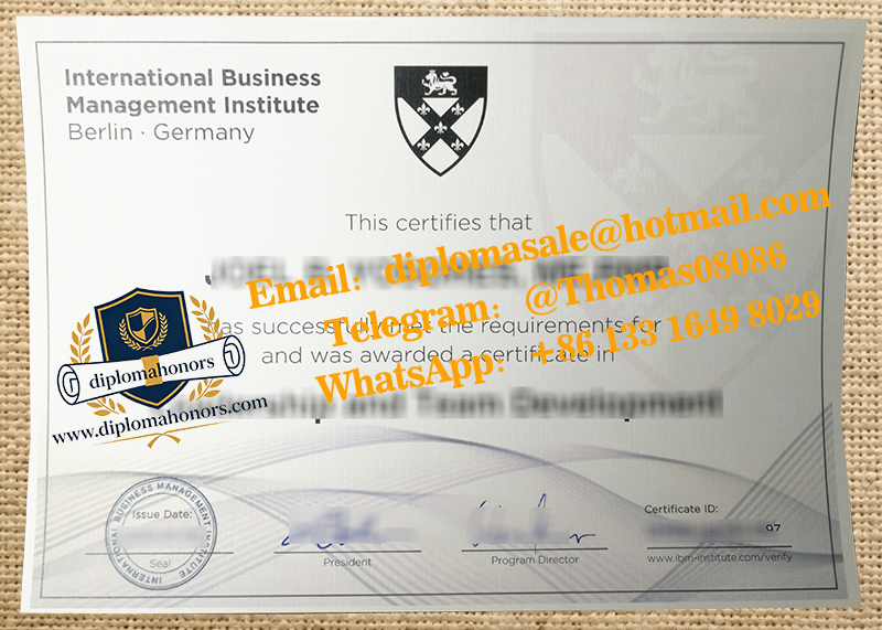 IBMI certificate