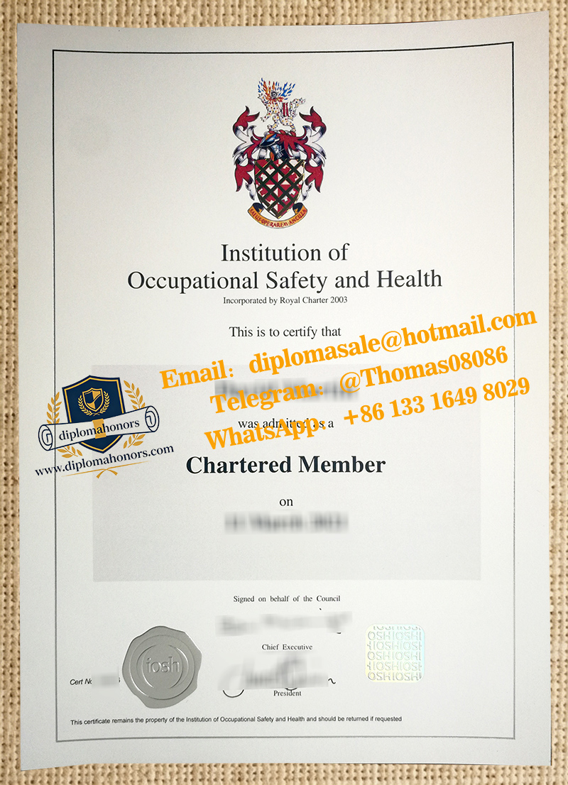 IOSH certificate