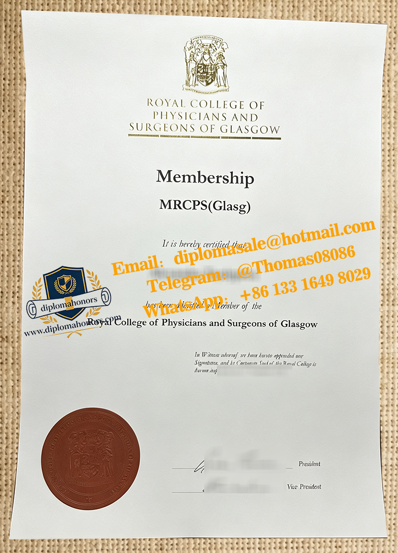 MRCPS certificate