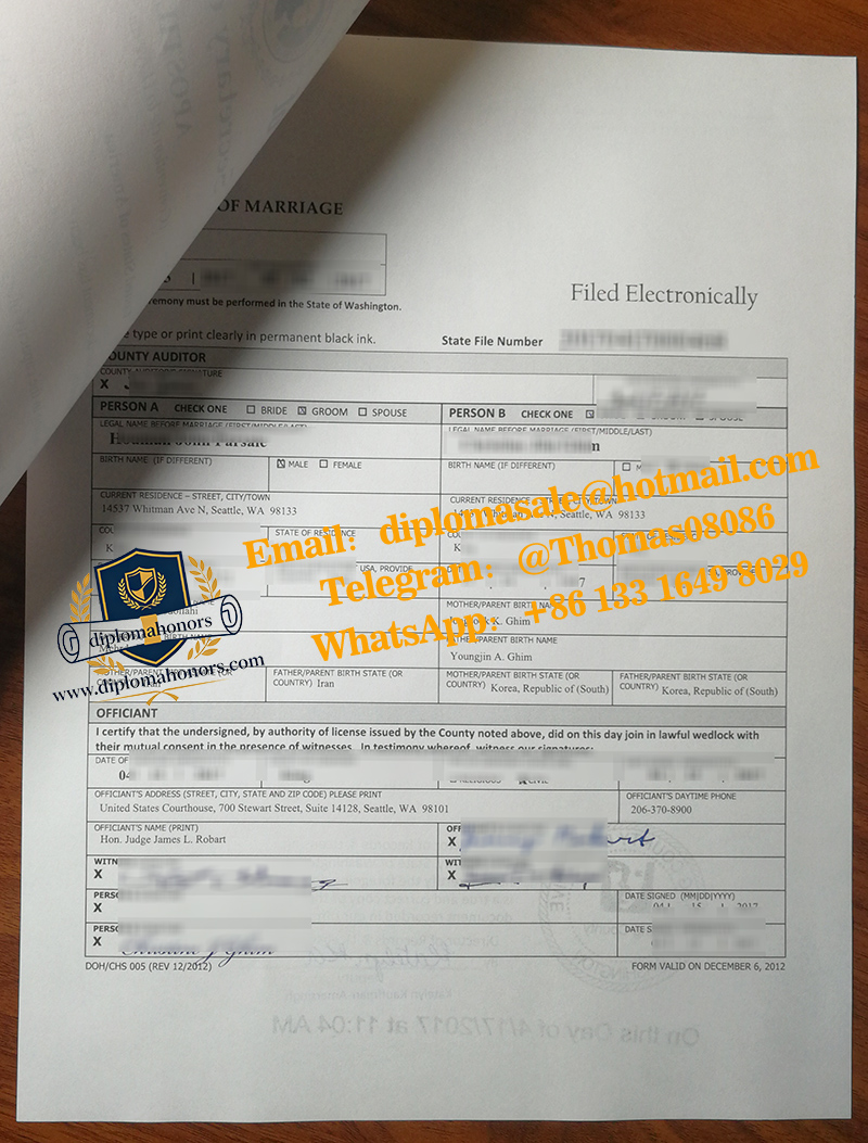 Marriage Certificate