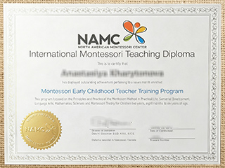 North American Montessori Center diploma