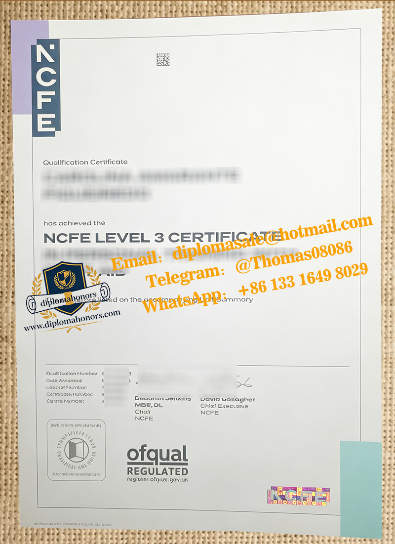 NCFE level 3 certificate