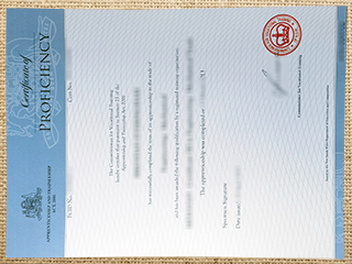 Proficiency certificate