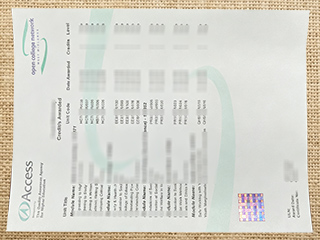 Access to Higher Education transcript