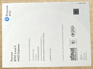 Pearson BTEC certificate