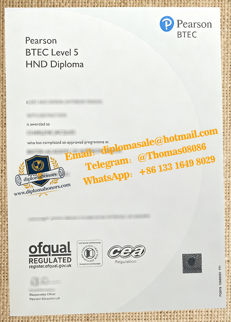 Pearson BTEC diploma
