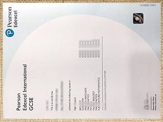 Edexcel International GCSE certificate