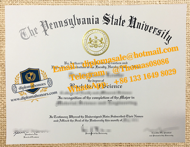 Pennsylvania State University degree