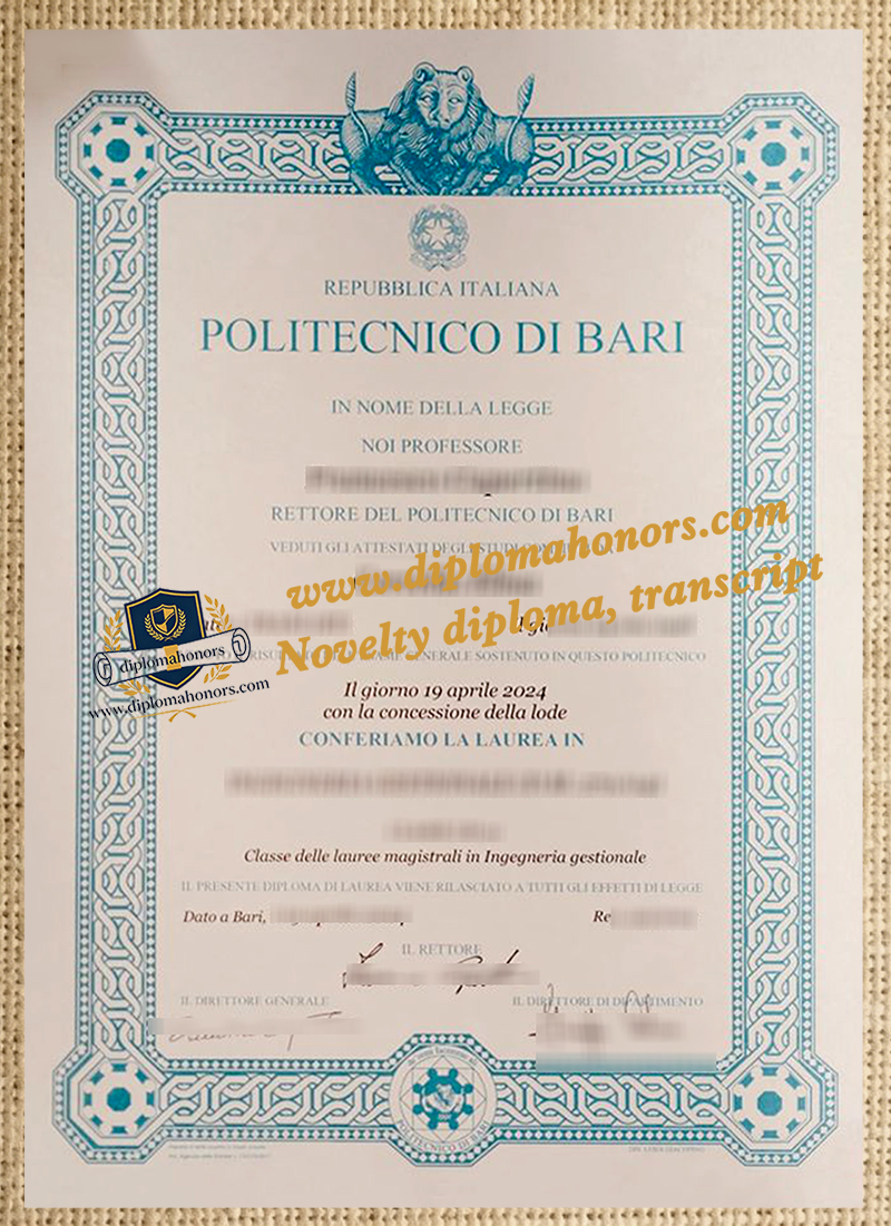 Politecnico di Bari diploma degree