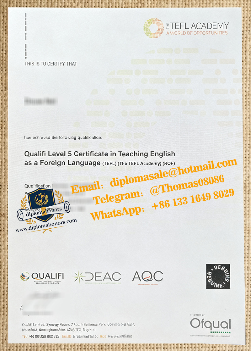 Qualifi Level 5 TEFL Certificate