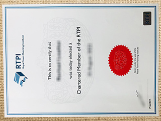 RTPI Member certificate