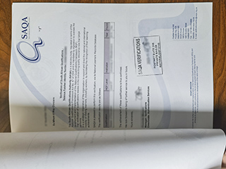 SAQA certificate