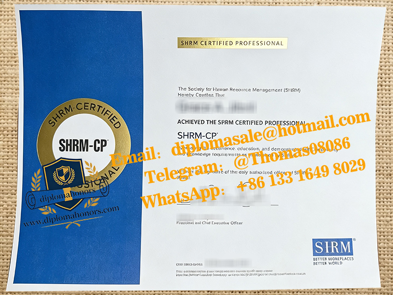 SHRM-CP certificate
