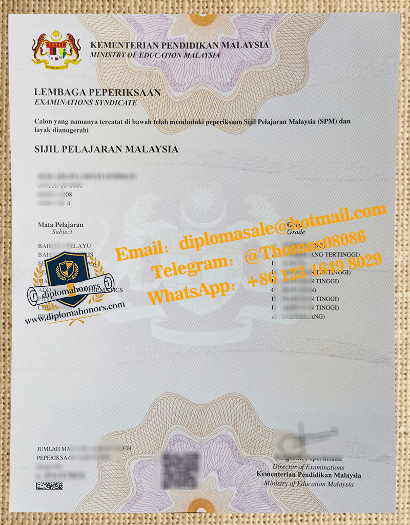 SPM certificate