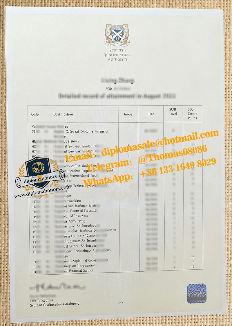 SQA transcript