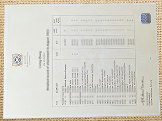 SQA official transcript
