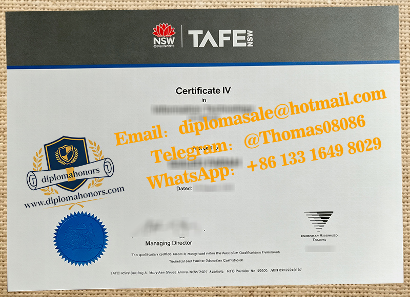 TAFE NSW certificate