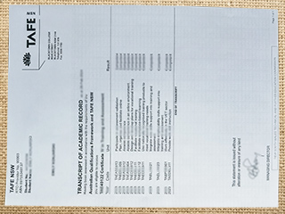 TAFE NSW official transcript