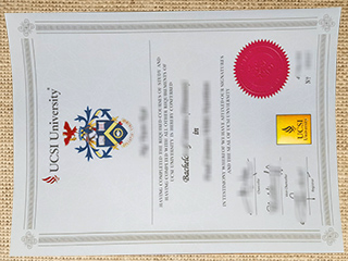 UCSI University diploma