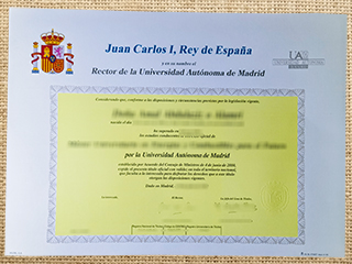 Universidad Autónoma de Madrid diploma