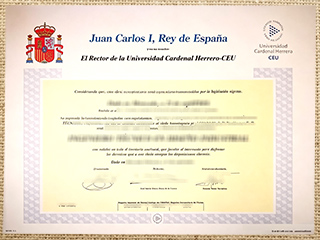 Universidad CEU Cardenal Herrera diploma