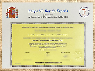 Universidad CEU San Pablo diploma