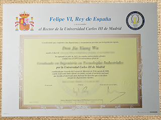 Universidad Carlos III de Madrid diploma