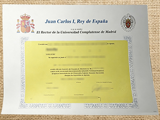 Universidad Complutense de Madrid diploma