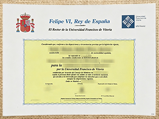 Universidad Francisco de Vitoria diploma