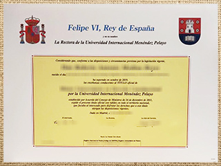 Universidad Internacional Menéndez Pelayo diploma