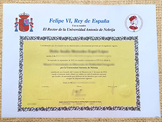 Universidad Nebrija diploma