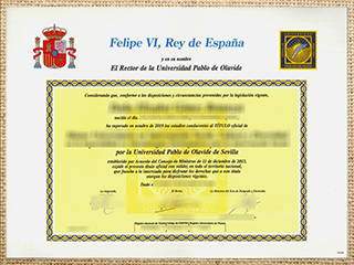 Universidad Pablo de Olavide diploma