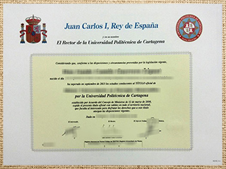 Universidad Politécnica de Cartagena diploma