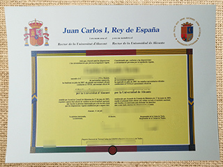 Universidad de Alicante diploma