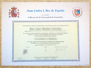 Universidad de Cantabria diploma