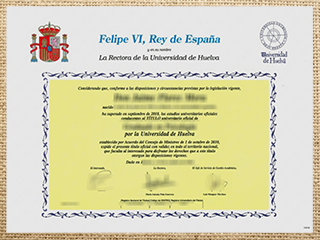 Universidad de Huelva diploma