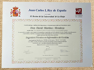 Universidad de La Rioja diploma